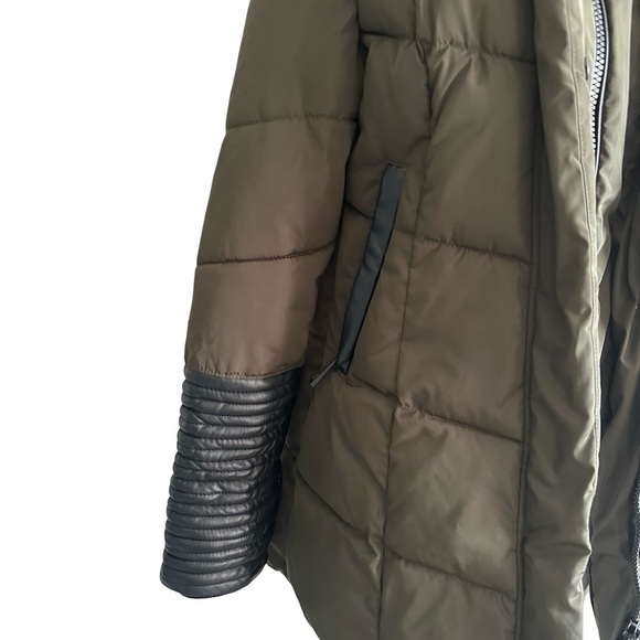 Twik Olive Green Jacket with Faux Fur Trim - Picture 7 of 12